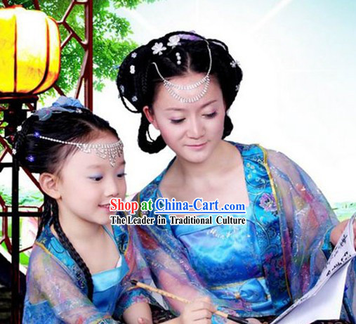 Chinese Hanfu Mother and Daughter Costumes Two Sets