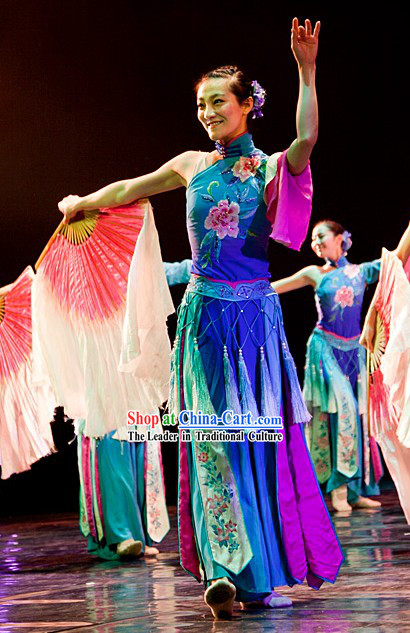 Beautiful Scenery Xiu Se Chinese Classical Fan Dance Costume