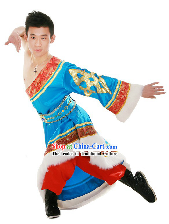 Chinese Classical Tibetan Dancing Costumes for Men
