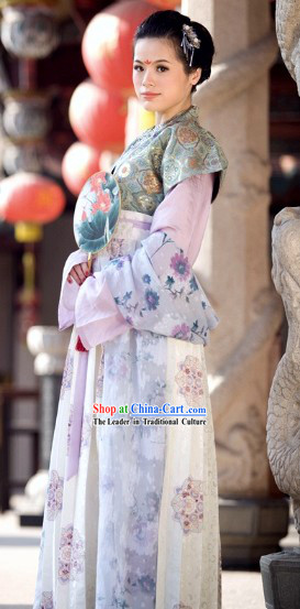Chinese Classical Tang Dynasty Princess Dress Complete Set