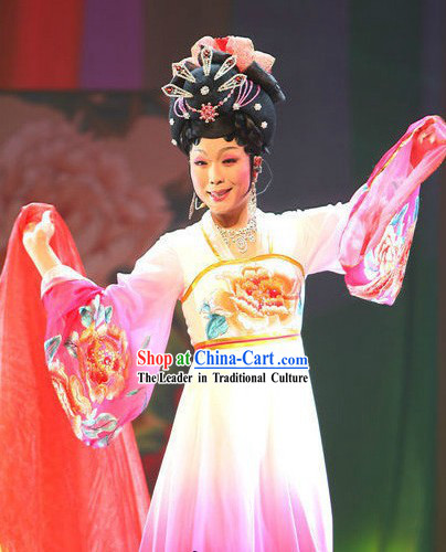 Long Sleeve Embroidered Flower Tang Dynasty Dance Costumes for Women
