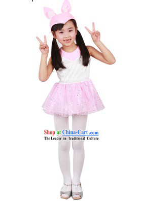 Rabbit Dance Costumes and Hat for Children