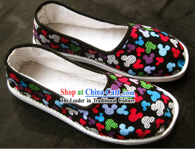 All Handmade Chinese Thick Sole Cotton Shoes