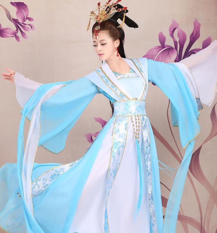 Ancient Chinese Imperial Palace Princess Costumes and Hair Accessories Complete Set for Women