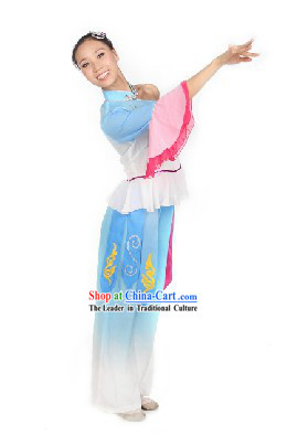 Traditional Chinese Yang Ge Fan Performance Costumes