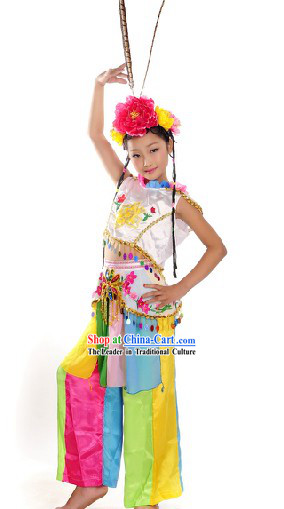 Stage Performance Qiao Hua Dan Dance Costumes for Female Children