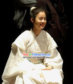 Ancient Korean White Princess Costumes Complete Set for Women