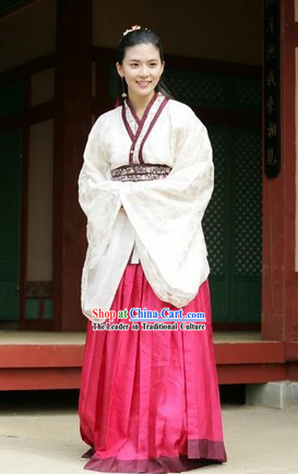 Ancient Korean Lady Clothes Complete Set