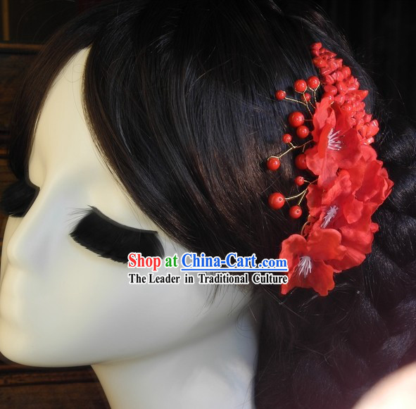Traditional Chinese Red Hair Adornments