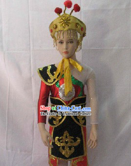 Traditional Chinese Drum Dancer Costumes for Kids