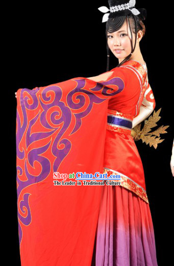 Ancient Chinese Ritual Dances Costume and Headdress Complete Set for Women