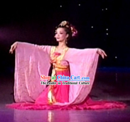 Traditional Chinese Classic Dance Costumes and Headdress for Women