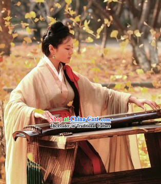 Ancient China Han Dynasty Female Chinese Hanfu Clothing Complete Set for Women