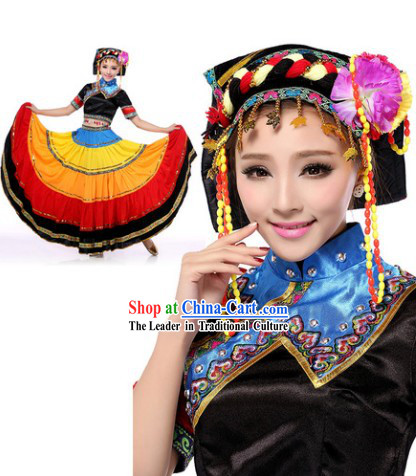 Traditional Yi Clothes and Headwear for Women