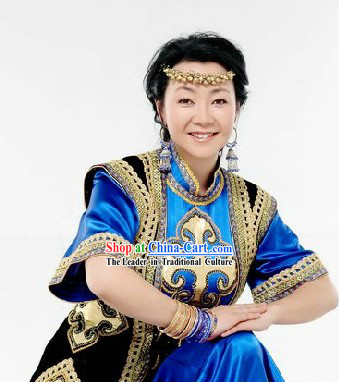 Chinese Traditional Mongolian Clothes for Women