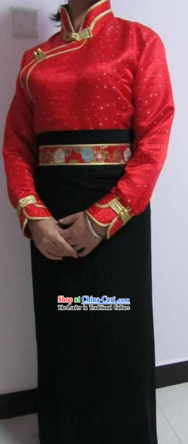 Traditional Chinese Tibetan Ethnic Daily Clothes for Women