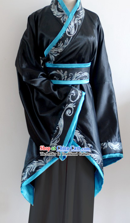 Ancient Chinese Black Skirt Clothing for Women