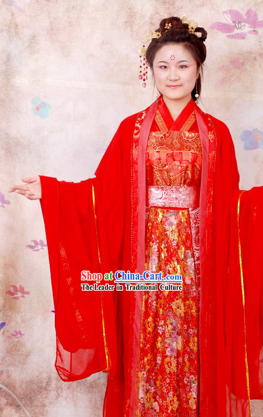 Traditional Chinese Red Wedding Dress for Women