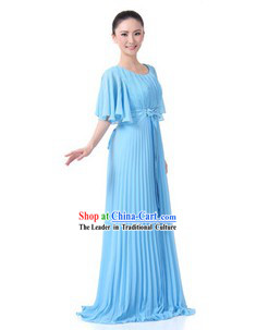 Chinese Blue Chorus Clothes for Women