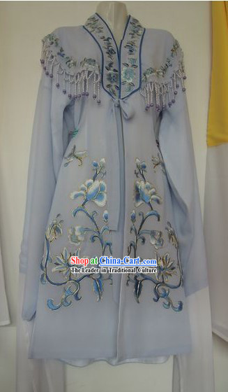 Ancient Chinese Flower Embroidery Long Sleeve Costumes
