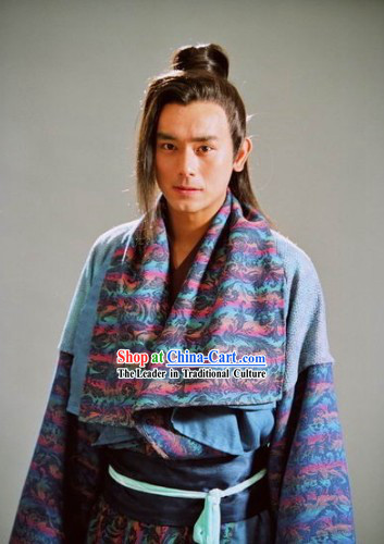 Ancient Chinese Purple Guzhuang Costumes for Men