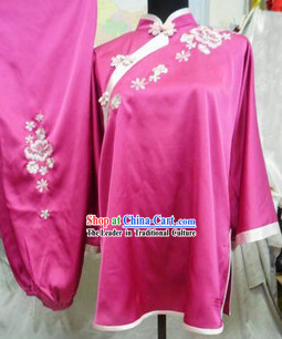 Traditional Chinese Silk Martial Arts Stage Performance Uniform
