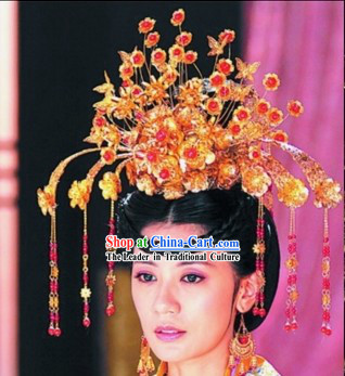 Traditional Chinese Tang Dynasty Princess Phoenix Hairpins and Accessories Complete Set