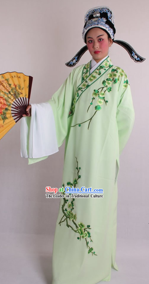 Traditional Chinese Huangmei Opera Male Costumes and Hat