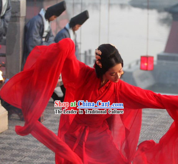 The Assassins Red Beauty Diao Chan Dancing Costume