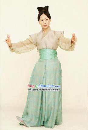 Traditional Chinese Tang Dynasty Adult Costumes Suit for Women