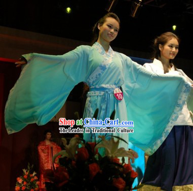Blue Chinese Classical Han Fu Costume for Women