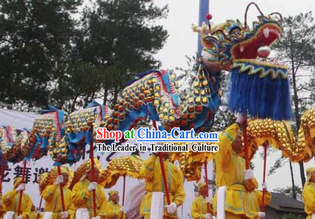 Blue Zhejiang Province Armor Dragon Dance Costume Prop for Adults