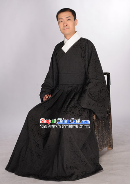 Black Traditional Hanfu Garment for Men