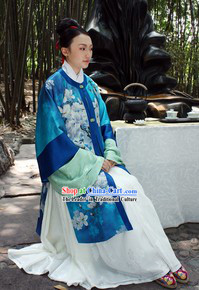 Ancient Chinese Han Dynasty Clothing Robe for Ladies