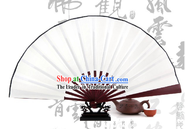 Traditional Chinese Plain White Bamboo Fan Staves