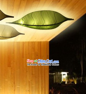 Unique Handmade Chinese Green Leaf Lantern