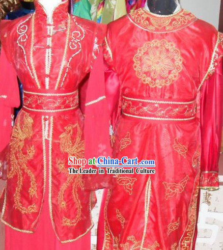 Traditional Chinese Wedding Suits for Men and Women