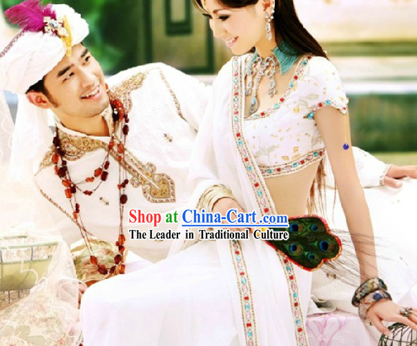 Traditional Indian White Wedding Dresses for Men and Women