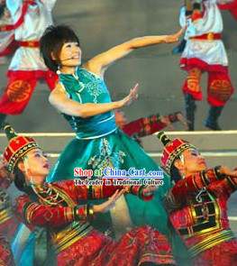 Traditional Chinese Mongolian Ethnic Clothes for Women