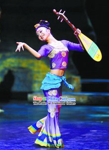 Ancient Chinese Fairy Dancing Costumes and Wig for Women