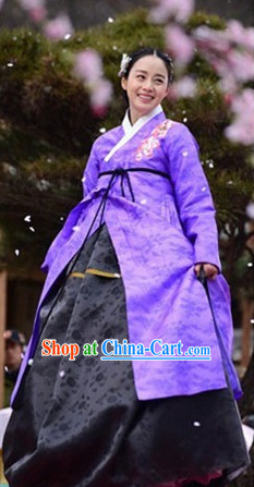 Traditional Korean Imperial Hanbok Dresses Complete Set