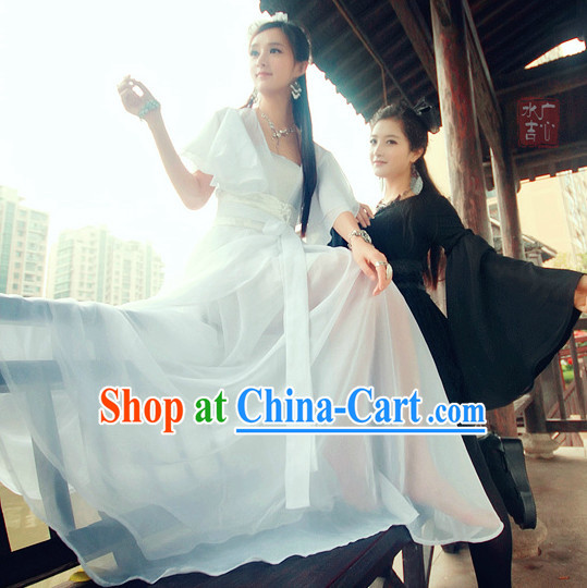 Chinese White Hanfu Clothes