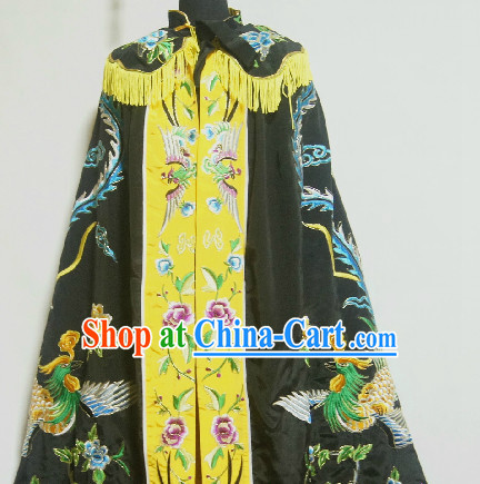 Chinese Black Embroidered Mantle