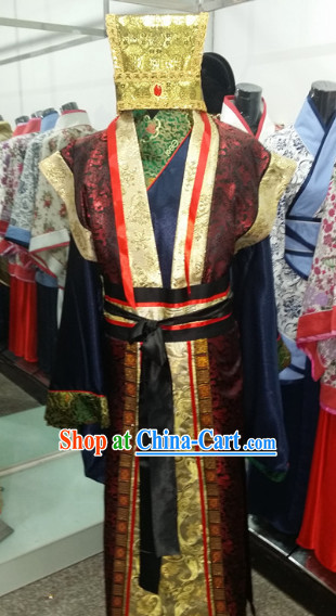 Ancient Chinese Court Dress and Hat for Men