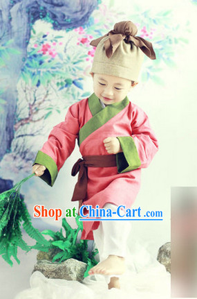 Ancient Chinese Students Costumes Complete Set for Kids