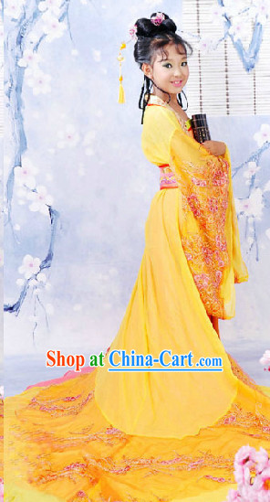 Ancient Chinese Tang Princess Outfits Complete Set for Kids