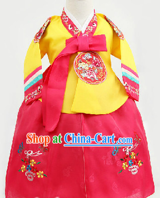 Korean Traditional Hanbok for School Students from 1 Year Old to 15 Years Old