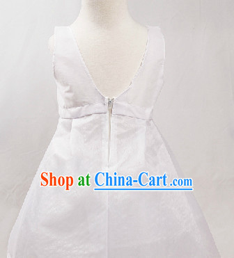 Korean Traditional Hanbok White Inside Skirt for Kids