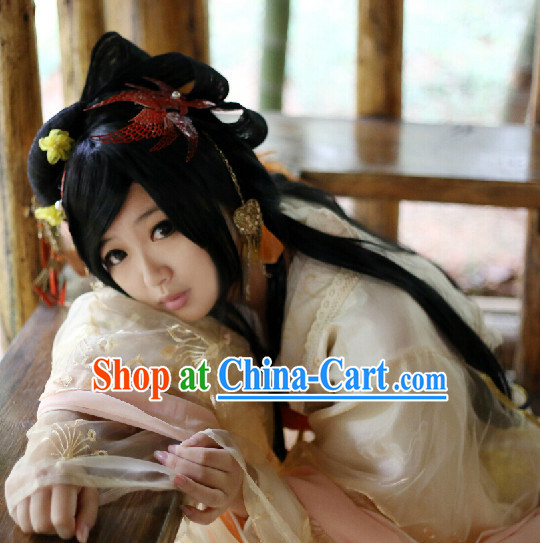 Ancient Chinese Imperial Palace Long Wig