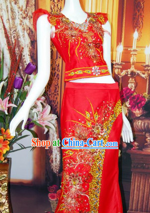 Southeast Asia Traditional Thailand Outfit for Women